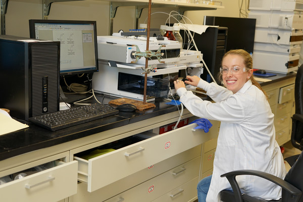 Student in a lab